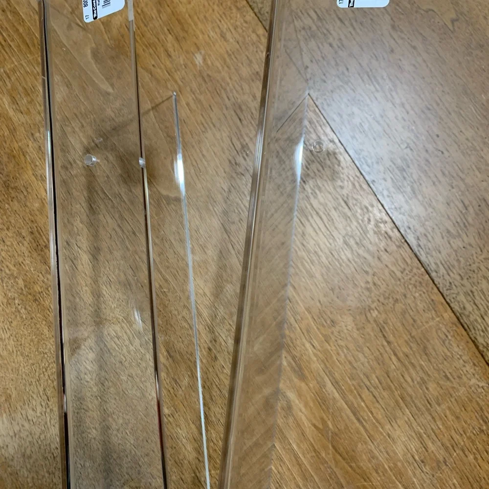 The Container store Umbra acrylic shelves